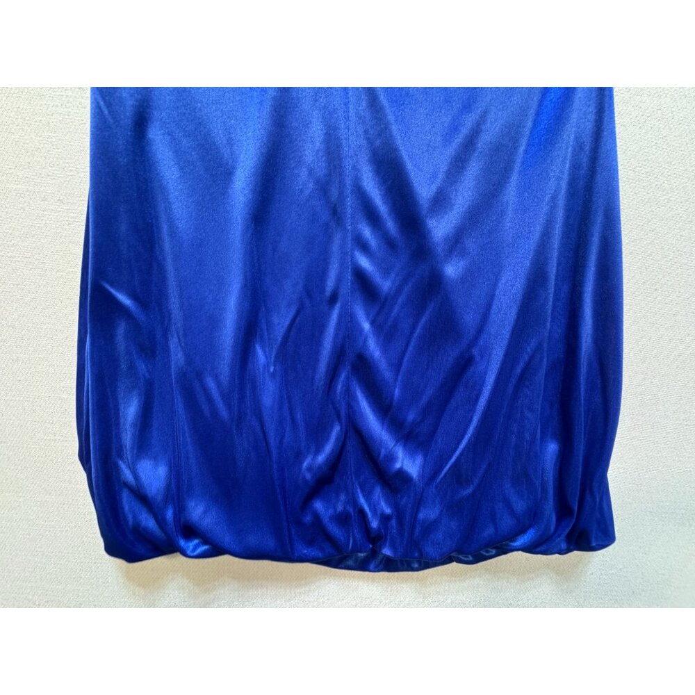 Deb Women's Elegant Mini Dress Sleeveless Size Medium Solid Blue Lightweight - Picture 12 of 12